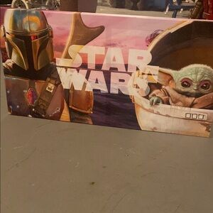 Star Wars Mandalorian and Baby Yoda Canvas Art
